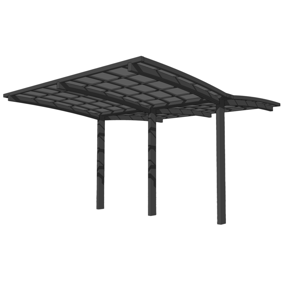 Aluminum Carport Structure Exploded View