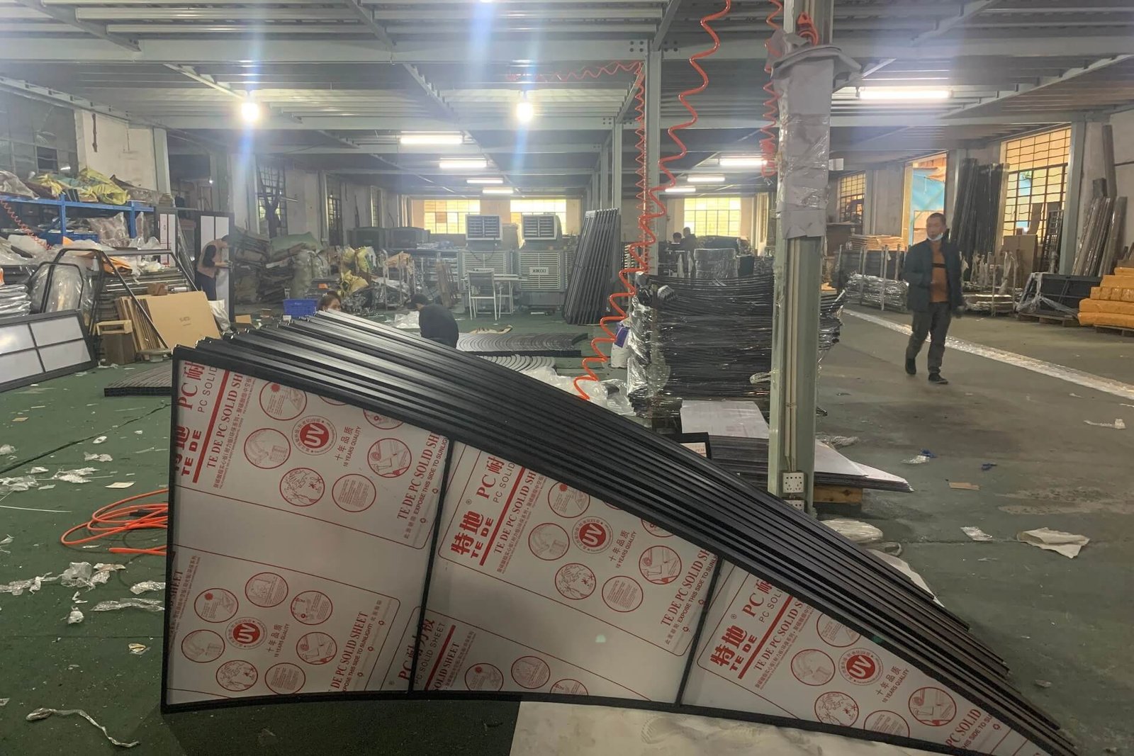 Modern automated aluminum profile cutting machine and manufacturing equipment in a clean factory workshop, showcasing our heavy-duty manufacturing strength for global OEM/ODM partners.