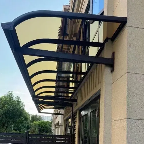 A structural rendering of the aluminum canopy frame indicating the capability for full dimensional customization, showing the Width (W) and Projection (P) can be tailored to exact project specifications.